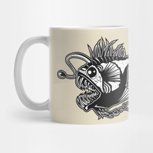 Monster fish in the depths of the sea Mug